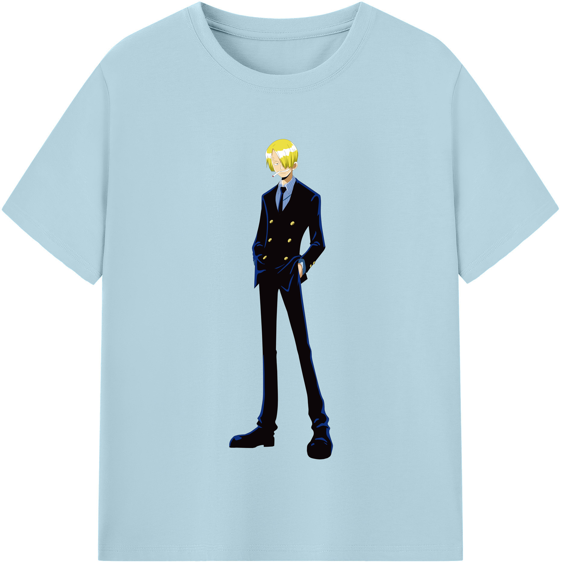 ワンピース サンジ ONE PIECE Sanji 綿100％半袖Tシャツ（フロントプリント）
